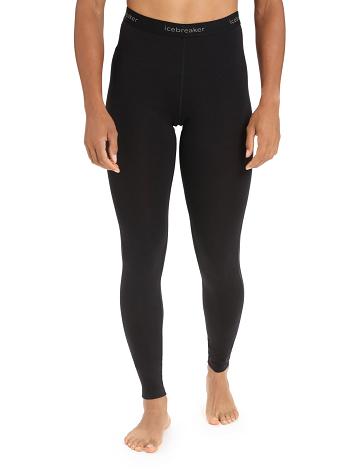 Black Icebreaker BodyfitZone™ Merino 200 Zone Thermal Women's Leggings | AU 1540PJJQ